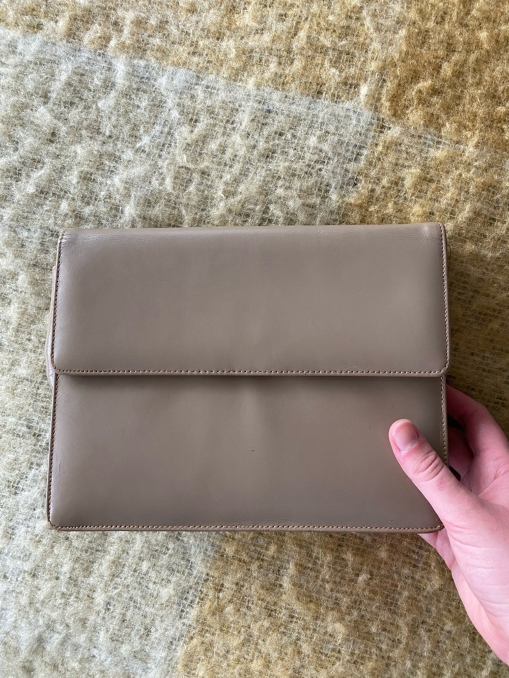 Vintage Leather Envelope Clutch